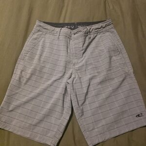 O'Neill Light Gray Plaid Men's Shorts